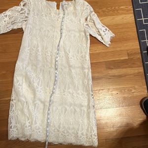 BCBG white lace dress S